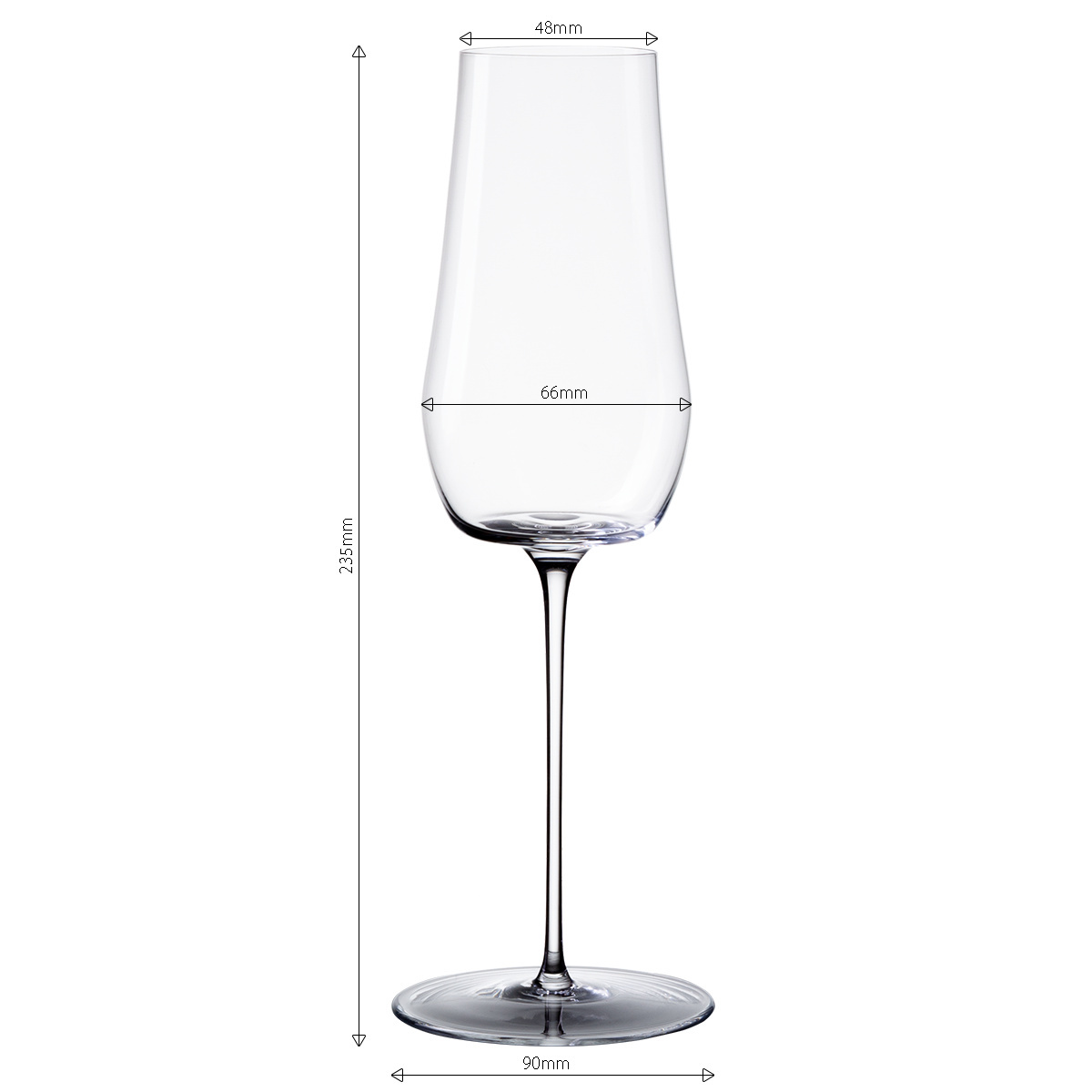 Verre à champagne 220 ml - Lot de 2 - Green Wave Glas Lunasol