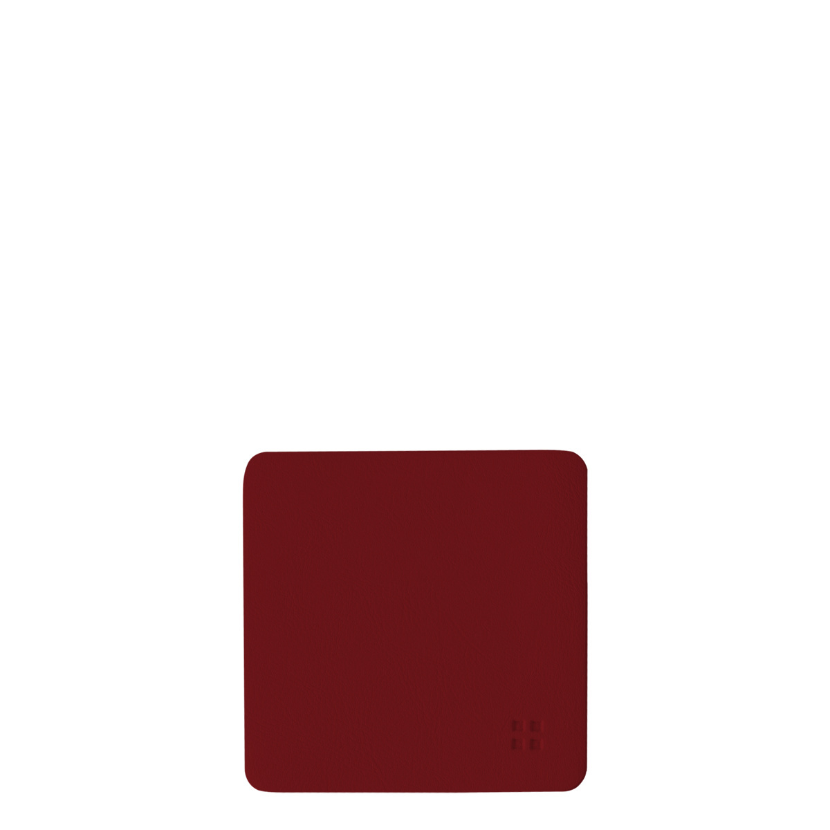 Dessous de verre carrés en PVC bordeaux 10x10 cm - Elements Ambiente
