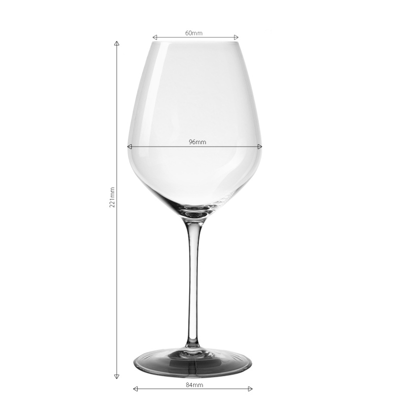 Verres à vin rouge 570 ml lot de 6 - Optima Glas Lunasol