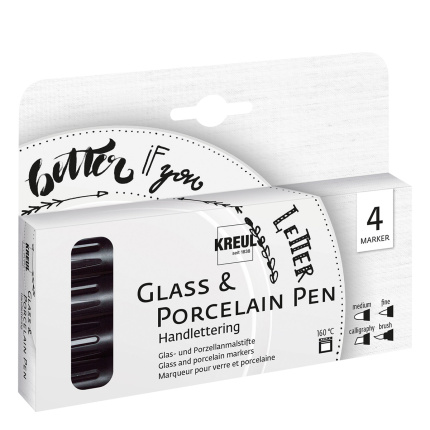 Feutres pour porcelaine et verre lot de 4 – KREUL