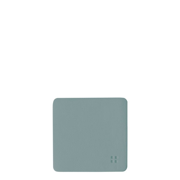 Dessous de verre carrés en PVC bleu clair 10x10 cm - Elements Ambiente