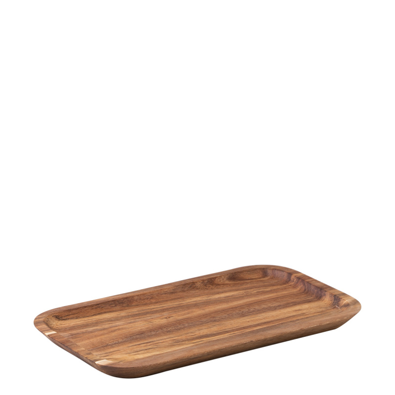 Plateau rectangulaire moyen Acacia 25 x 14 cm - FLOW Wooden