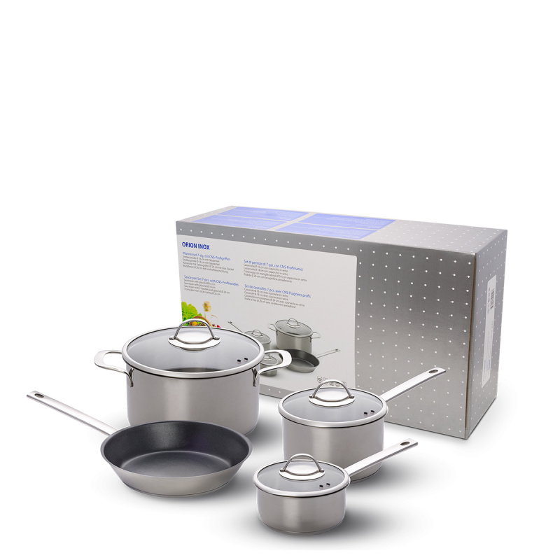 Set de démarrage de casseroles Orion 7 pièces Master Chef Lunasol