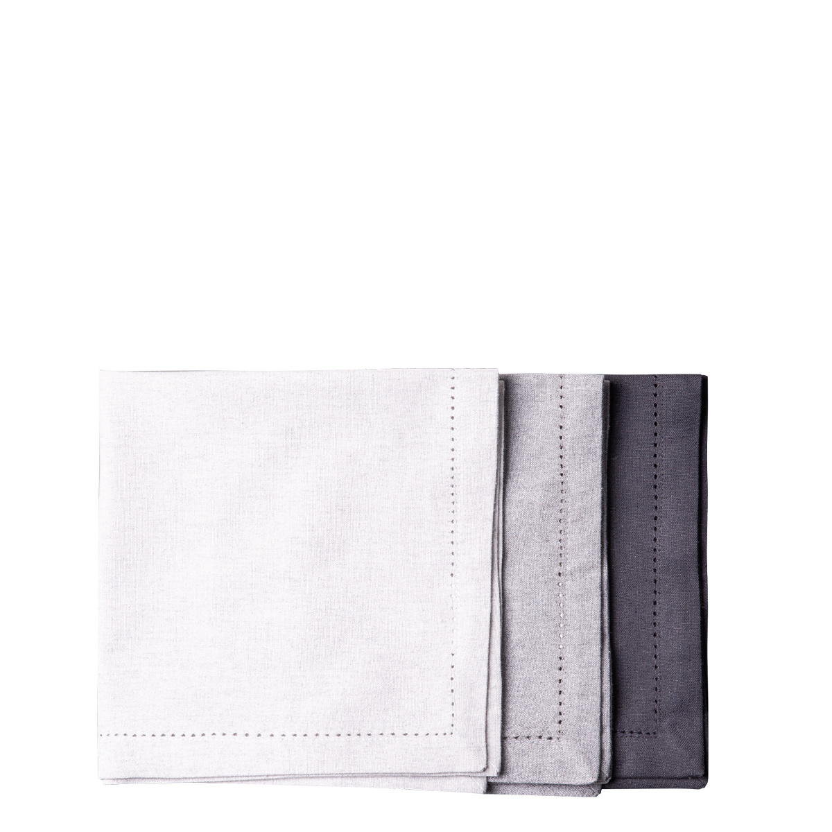 Serviettes en coton gris clair 45 x 45 cm 2 pcs – Basic Ambiente