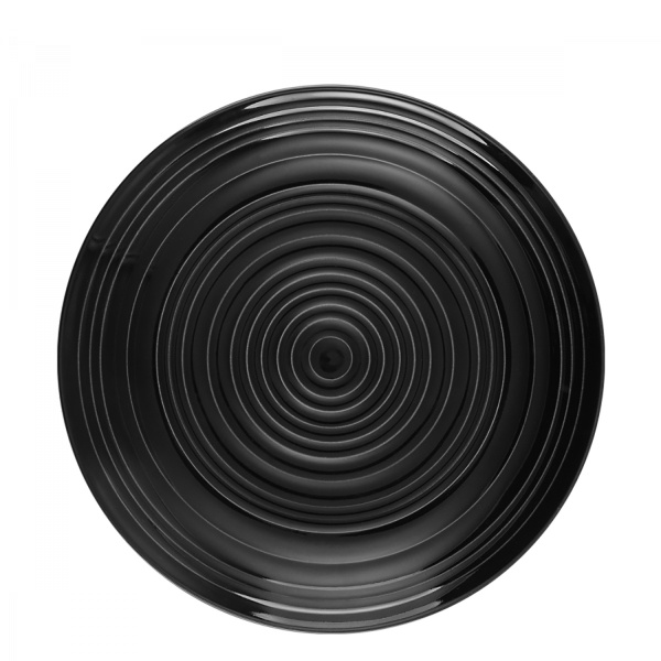 Assiette plate Coupe Spiral noire 28 cm – Gaya