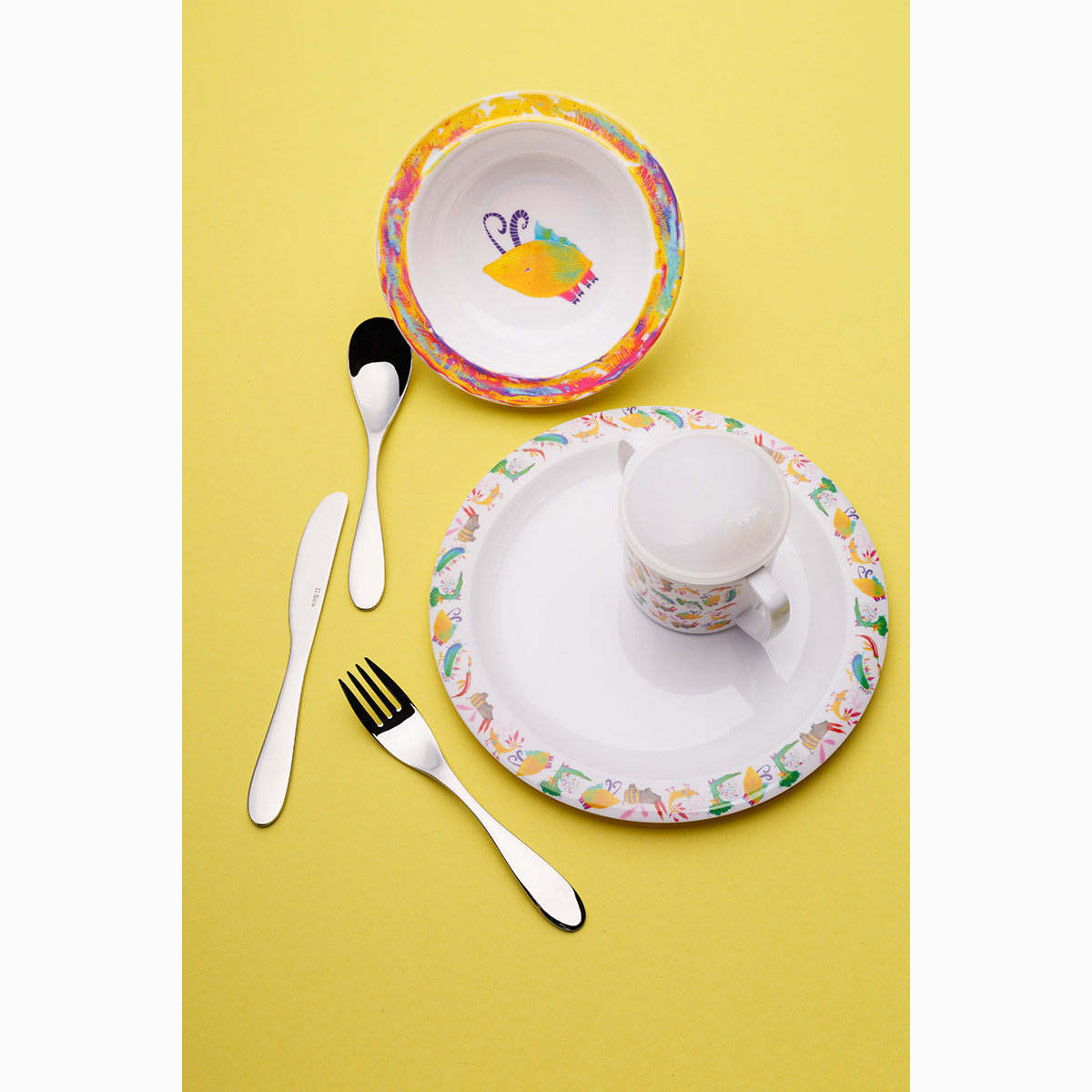 Set de couverts pour enfants 3 pcs – Basic Alpha
