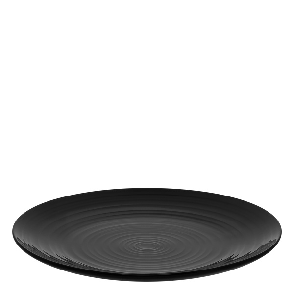 Assiette plate Coupe Spiral noire 28 cm – Gaya