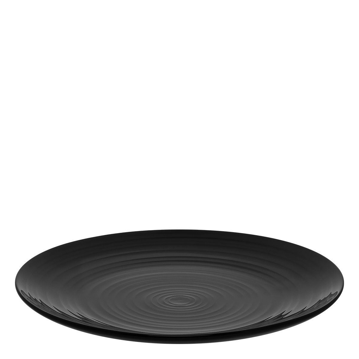 Assiette plate Coupe Spiral noire 28 cm – Gaya