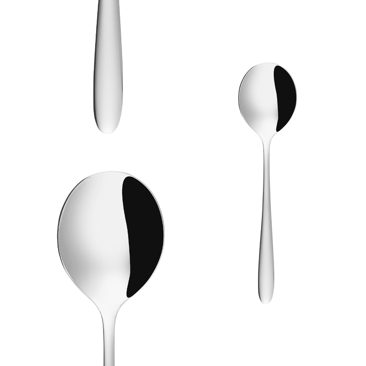 Set de cuillères à soupe et spaghetti 4 pcs – Basic Alpha