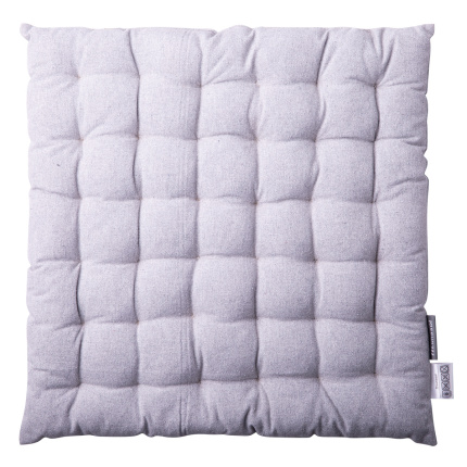 Coussin de chaise en coton gris clair 40 x 40 x 4 cm – Basic Ambiente