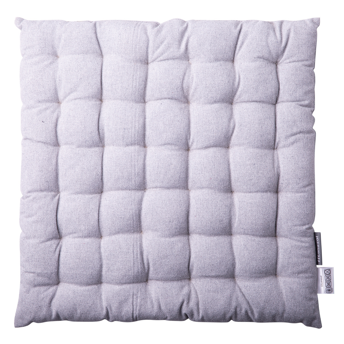 Coussin de chaise en coton gris clair 40 x 40 x 4 cm – Basic Ambiente