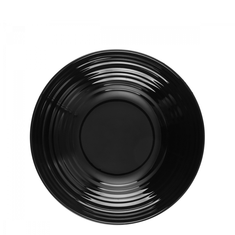 Assiette creuse Gaya RGB Spiral noire 23,5 cm