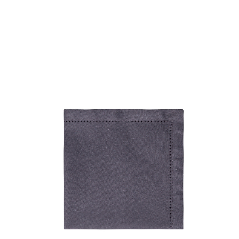 Serviettes en coton gris acier 45 x 45 cm 2 pcs – Basic Ambiente