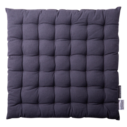 Coussin de chaise en coton gris acier 40 x 40 x 4 cm – Basic Ambiente