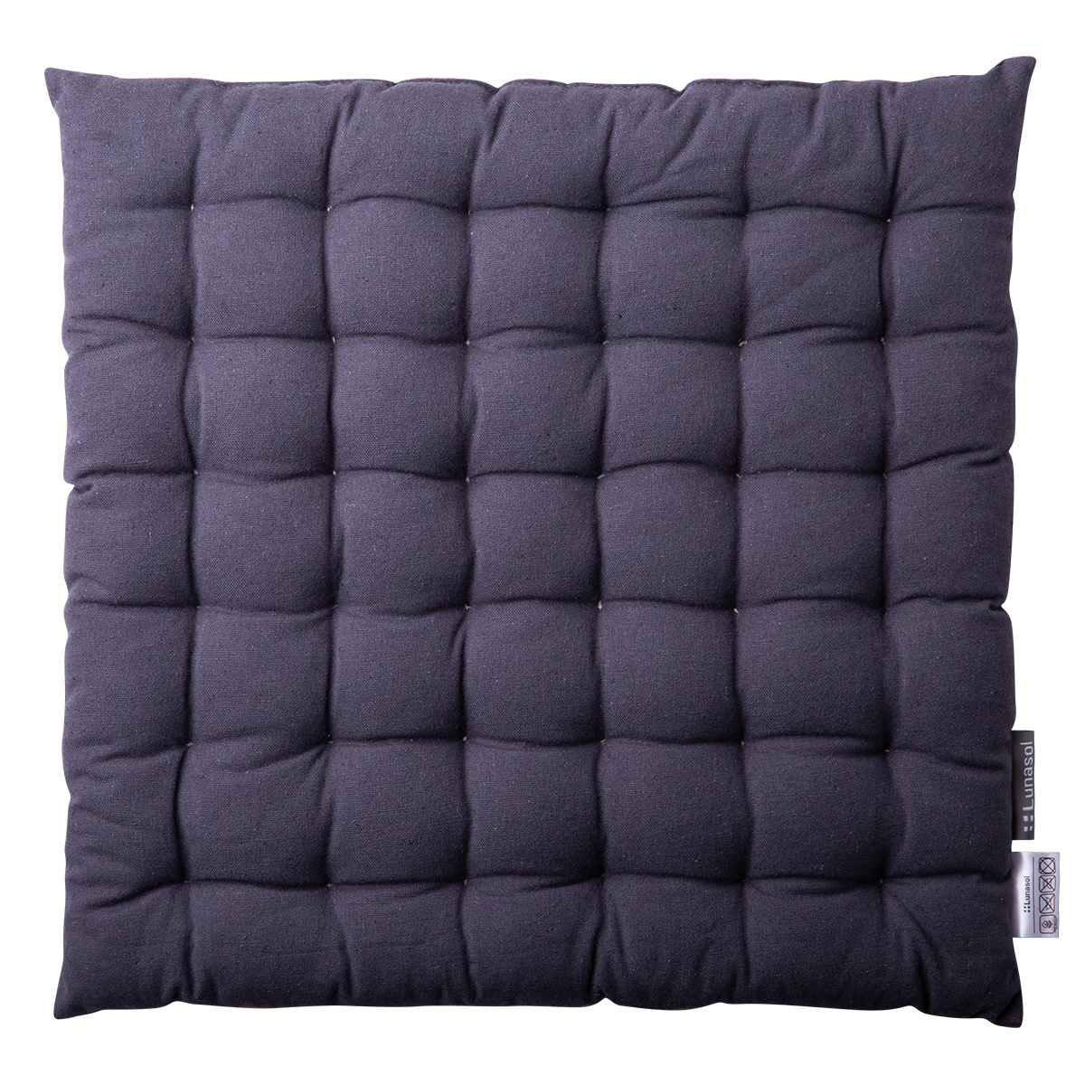Coussin de chaise en coton gris acier 40 x 40 x 4 cm – Basic Ambiente