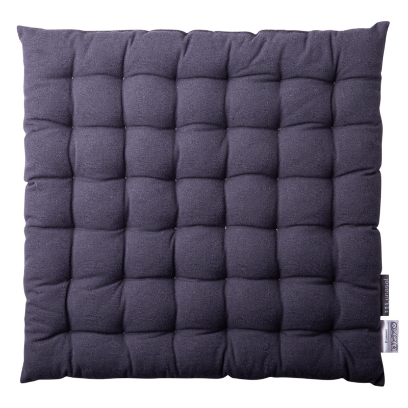 Coussin de chaise en coton gris acier 40 x 40 x 4 cm – Basic Ambiente