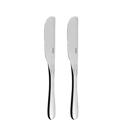 Couteau à beurre à manche creux set 2 pièces - Alpha Organic
