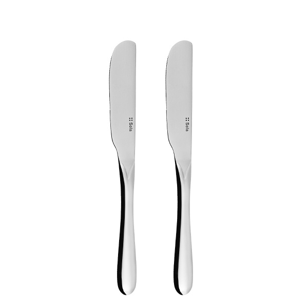 Couteau à beurre à manche creux set 2 pièces - Alpha Organic
