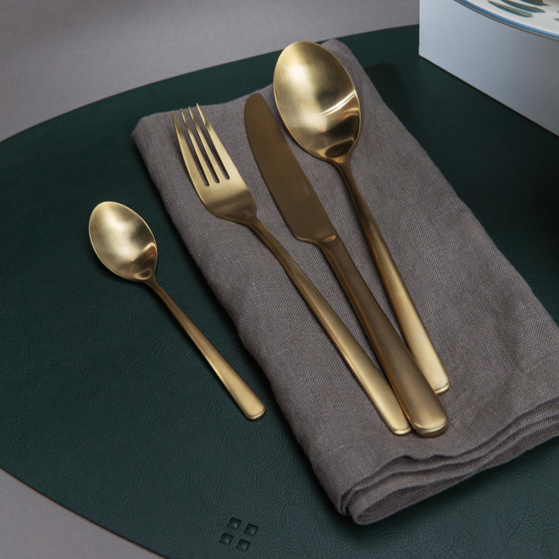 Serviettes en lin ardoise 50 x 50 cm 2 pcs - Gaya Ambiente