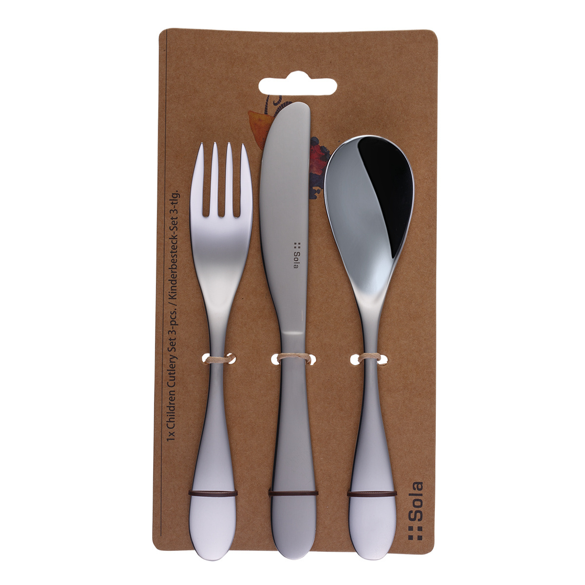 Set de couverts pour enfants 3 pcs – Basic Alpha
