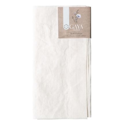 Set de table en lin blanc 35 x 50 cm - Gaya Ambiente