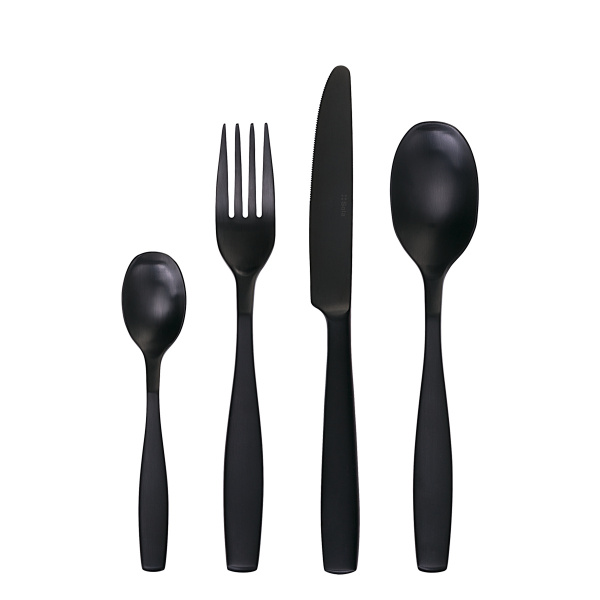 Set de couverts 24 pcs – Gaya PVD noir mat