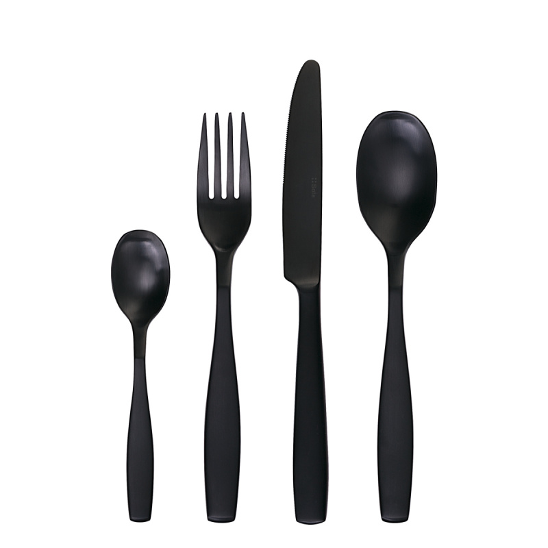 Set de couverts 24 pcs – Gaya PVD noir mat