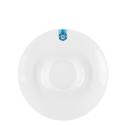 Soucoupe à café/thé avec ornement bleu 15 cm – Gaya RGB