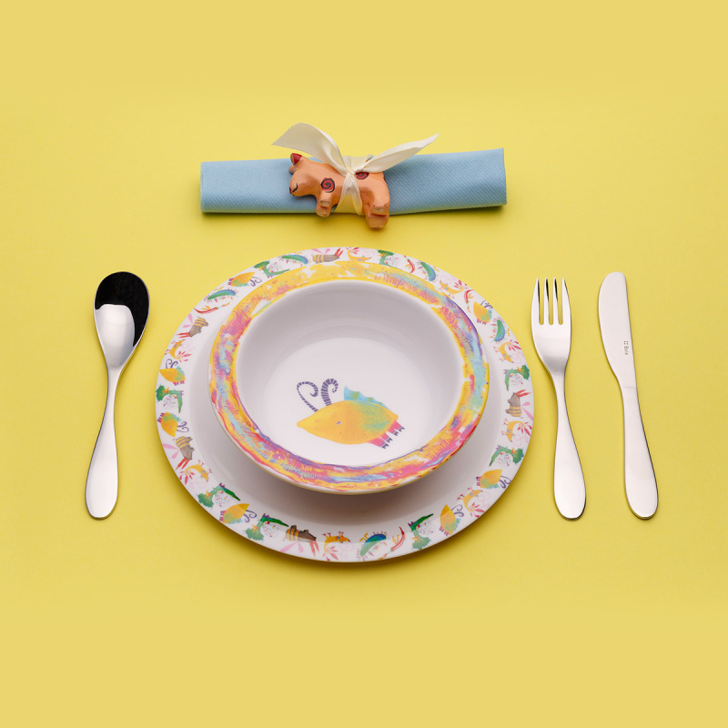 Set de couverts pour enfants 3 pcs – Basic Alpha