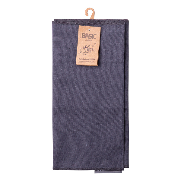 Stahlgraues Baumwoll-Etui zur Aufbewahrung von Besteck 52 x 26 cm - Basic Ambiente