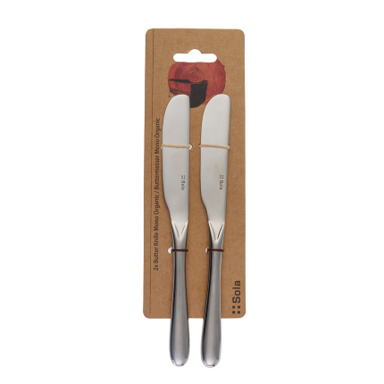 Couteau à beurre à manche creux set 2 pièces - Alpha Organic