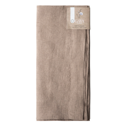 Chemin de table en lin bronze 50 x 140 cm - Gaya Ambiente