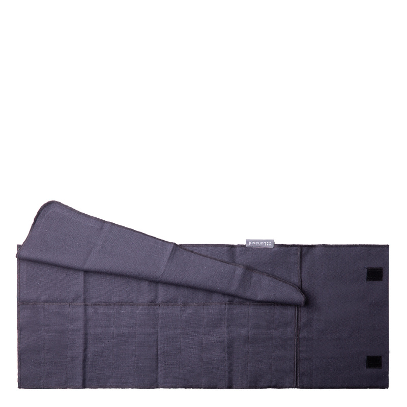 Stahlgraues Baumwoll-Etui zur Aufbewahrung von Besteck 52 x 26 cm - Basic Ambiente