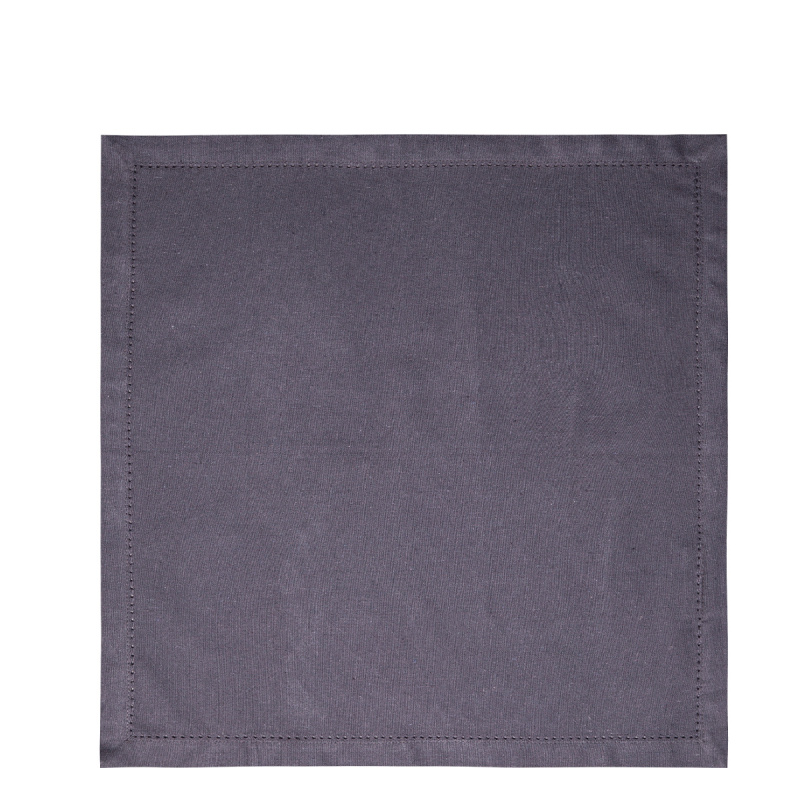 Serviettes en coton gris acier 45 x 45 cm 2 pcs – Basic Ambiente