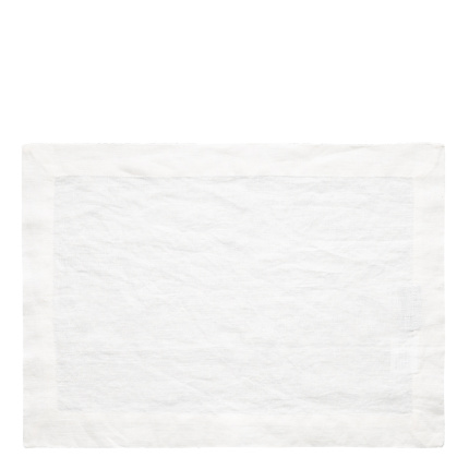 Set de table en lin blanc 35 x 50 cm - Gaya Ambiente