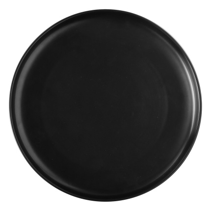 Assiette plate Coupe noire 25 cm – Flow