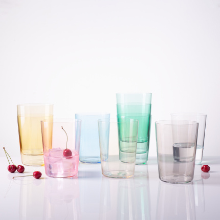 Verres Tumbler verts 515 ml lot de 6 – 21st Century Glas Lunasol META Glass