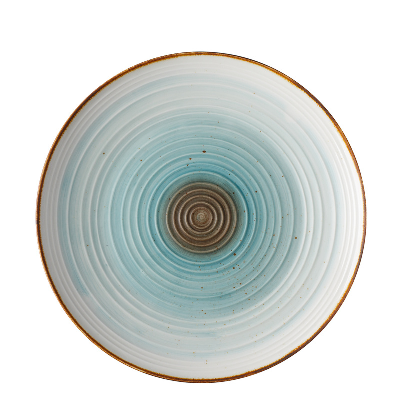 Assiette plate Gaya Coupe Spiral Rustico 28 cm