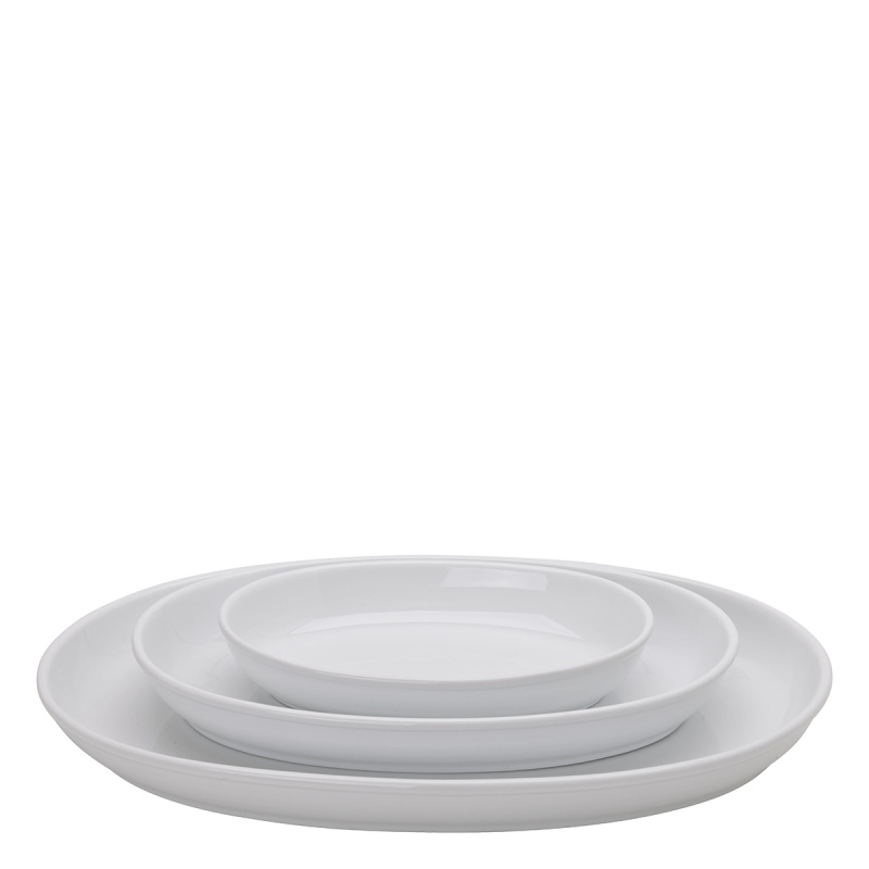 Plat à four plat blanc 35 x 23 cm - Elements