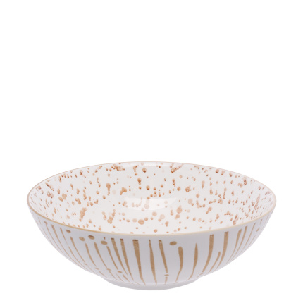 Bol à céréales blanc / champagne 17,8 cm - Basic