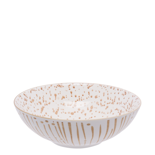 Bol à céréales blanc / champagne 17,8 cm - Basic