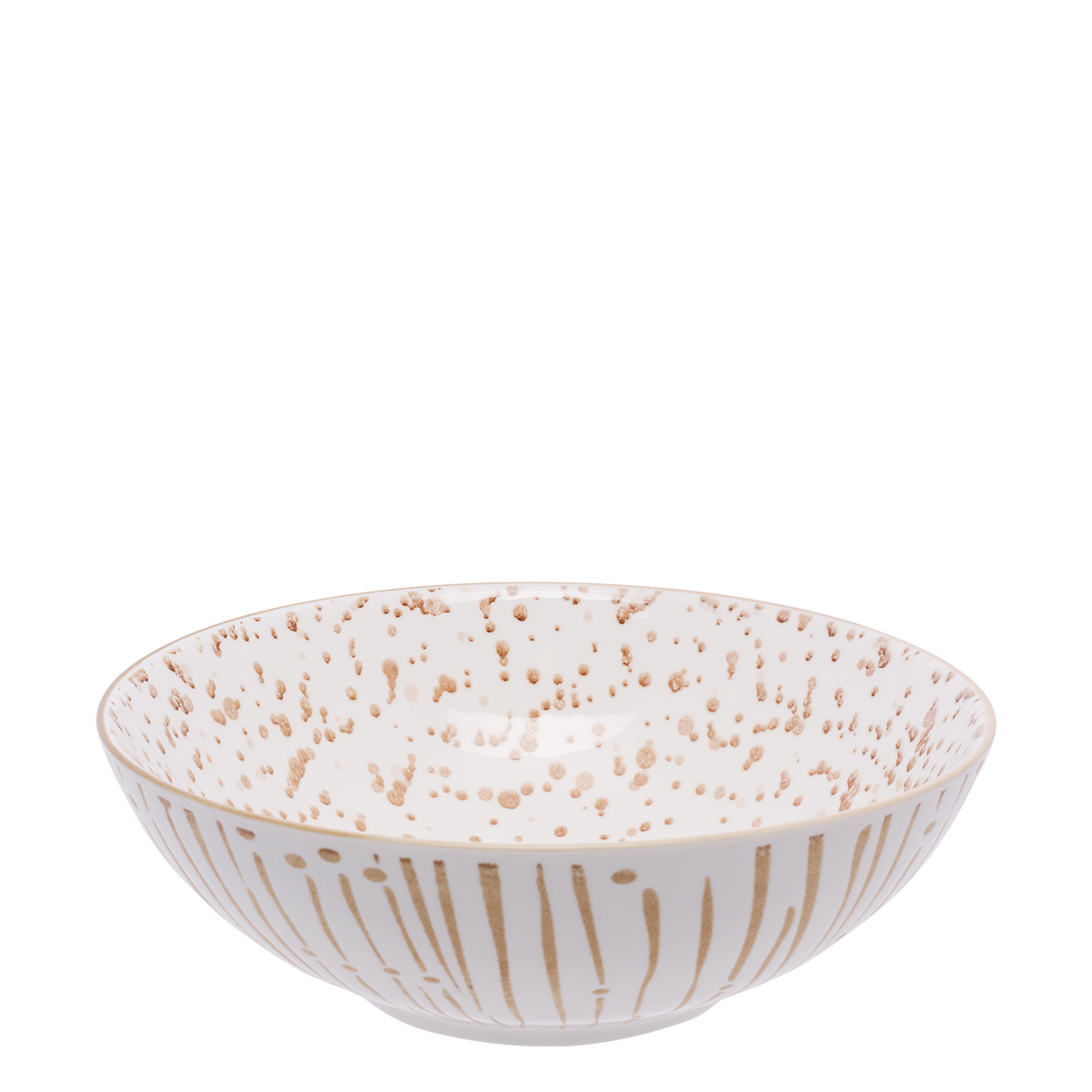 Bol à céréales blanc / champagne 17,8 cm - Basic