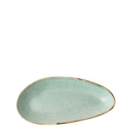 Assiette ovale Sand turquoise 25 cm – Gaya