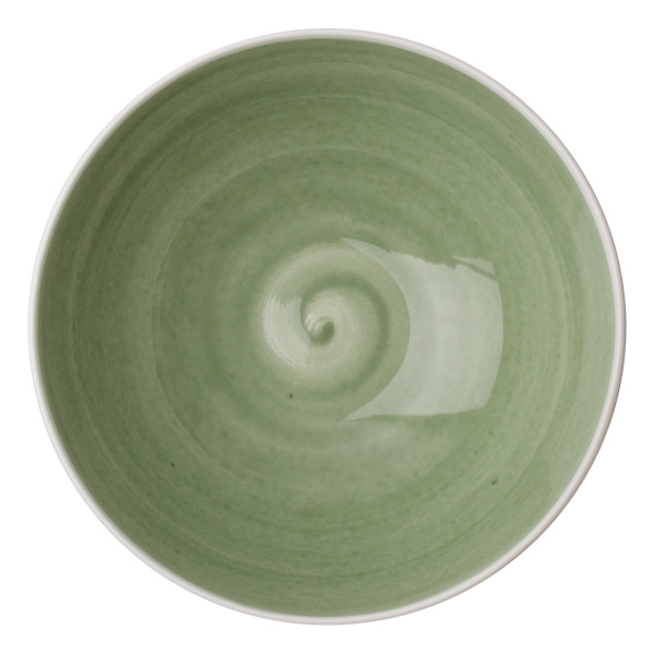 Bol à muesli olive/blanc ø15 cm - Grand Hotel Premium Couleur