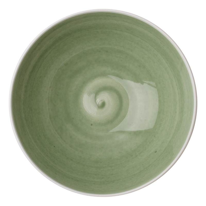 Bol à muesli olive/blanc ø15 cm - Grand Hotel Premium Couleur