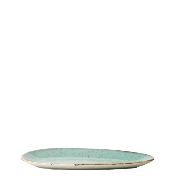 Assiette ovale Sand turquoise 25 cm – Gaya