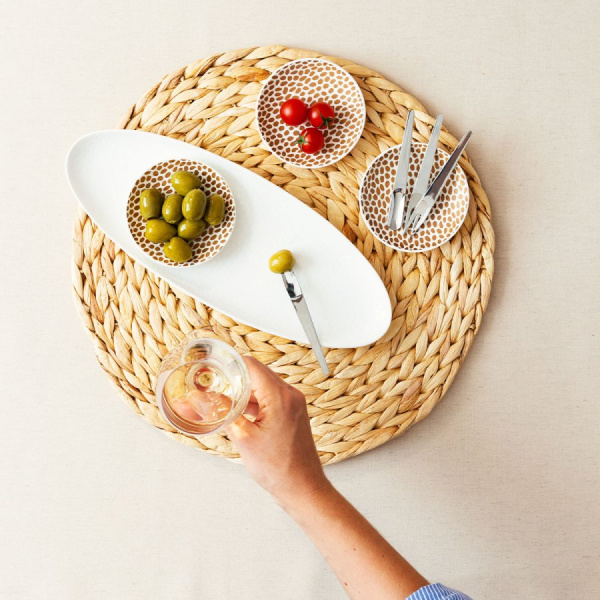 Assiette ovale texturée Coupe 33 x 13 cm – Flow