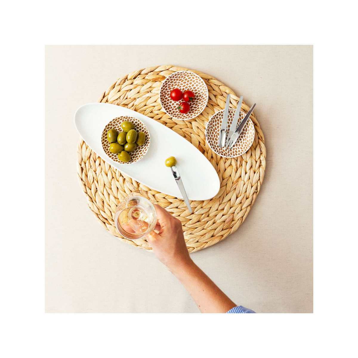 Assiette ovale texturée Coupe 33 x 13 cm – Flow