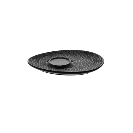 Soucoupe à café structurée noir-gris – Flow