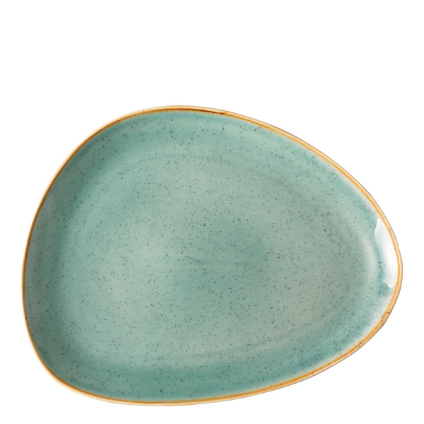 Assiette Triangle Sand turquoise 30,5 x 24,2 cm – Gaya